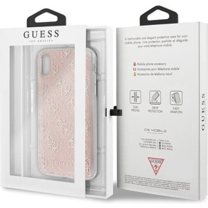Kup Etui Guess GUHCI65PCU4GLPI Apple iPhone XS Max różowy/pink hard case 4G Glitter - GUE412PNK - {ean13} - Sklep Home Screen
