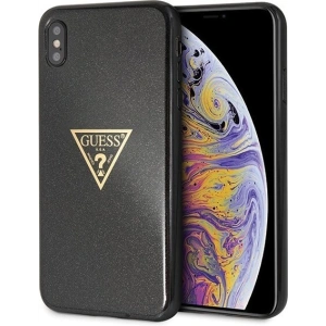Kup Etui Guess GUHCI65SGTLBK Apple iPhone XS Max czarny/black hard case Glitter Triangle - GUE413BLK - {ean13} - Sklep Home Screen