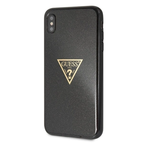Kup Etui Guess GUHCI65SGTLBK Apple iPhone XS Max negru/black hard case Glitter Triangle - GUE413BLK - {ean13} - Sklep Home Screen