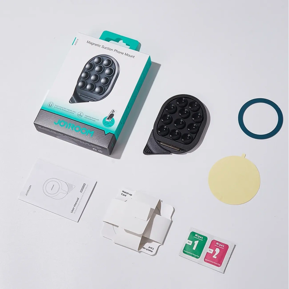 Uchwyt na smartfona z podstawką i przyssawkami Joyroom JR-ZS418 MagSafe czarny