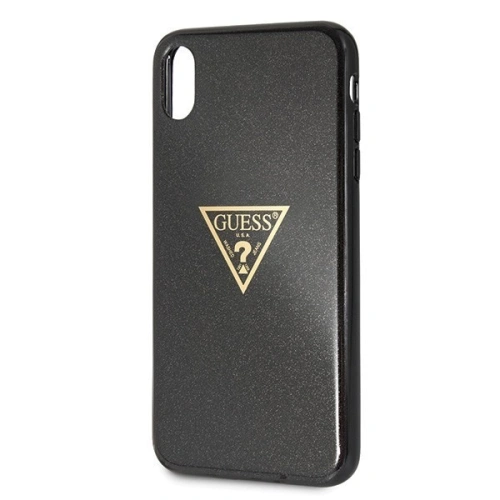Kup Etui Guess GUHCI65SGTLBK Apple iPhone XS Max negru/black hard case Glitter Triangle - GUE413BLK - {ean13} - Sklep Home Screen