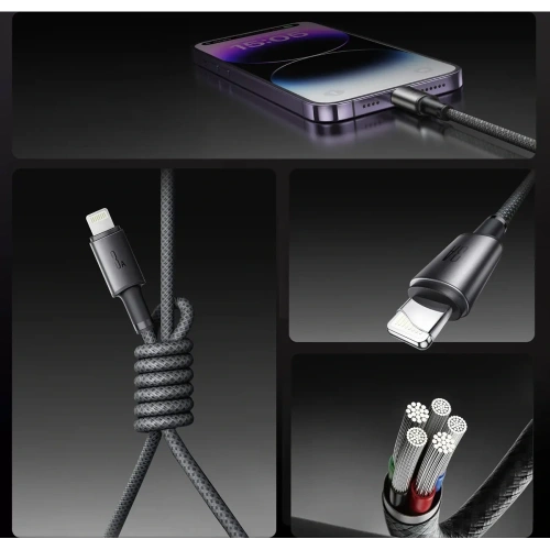 Kup Kabel Joyroom S-A50 Unlimited Series 3A USB-A / Lightning z organizerem magnetycznym 1.2m szary - JYR1119 - {ean13} - Sklep Home Screen