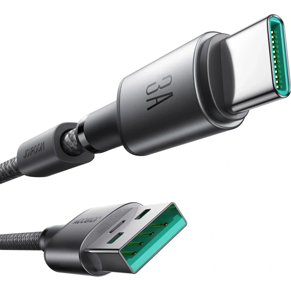 Kabel Joyroom S-A50 Unlimited Series 3A USB-A / USB-C z organizerem magnetycznym 1.2m szary