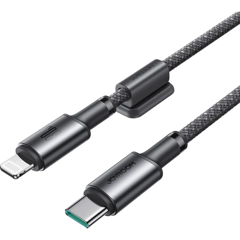 Kabel Joyroom S-A50 Unlimited Series 60W USB-C / Lightning z organizerem magnetycznym 1.2m szary