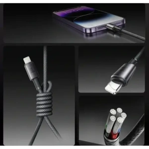 Kup Kabel Joyroom S-A50 Unlimited Series 60W USB-C / Lightning z organizerem magnetycznym 1.2m szary - JYR1121 - {ean13} - Sklep Home Screen