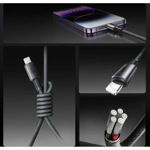 Kup Joyroom S-A50 Unlimited Series 60W USB-C / Lightning-Kabel mit magnetischem Organizer 1.2m grau - JYR1121 - {ean13} - Sklep Home Screen
