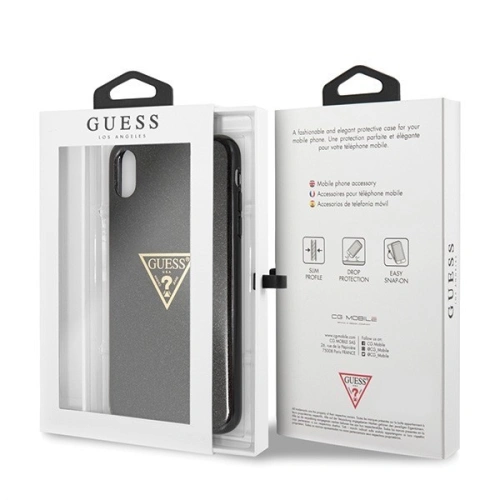 Kup Guess Apple Tasche GUHCI65SGTLBK iPhone XS Max schwarz/schwarz Hartschale Glitter Triangle - GUE413BLK - {ean13} - Sklep Home Screen