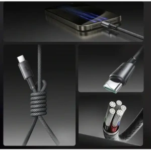 Kup Kabel Joyroom S-A50 Unlimited Series 60W USB-C / USB-C z organizerem magnetycznym 1.2m szary - JYR1122 - {ean13} - Sklep Home Screen