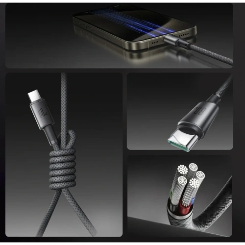 Kup Kabel Joyroom S-A50 Unlimited Series 60W USB-C / USB-C s magnetickým organizérem 1.2m šedý - JYR1122 - {ean13} - Sklep Home Screen