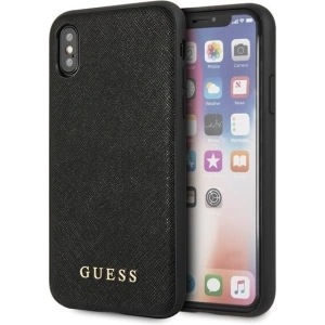 Kup Etui Guess GUHCI65SLSABK Apple iPhone XS Max czarny/black hard case Saffiano Silicone - GUE414BLK - {ean13} - Sklep Home Screen