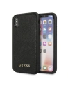 Guess Apple Tasche GUHCI65SLSABK iPhone XS Max schwarz/schwarz Hartschale Saffiano Silikon
