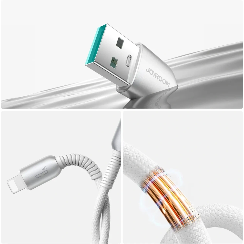 Kabel Joyroom S-A51 Cutting-Edge Series 3A USB-A / Lightning 1.2m szary