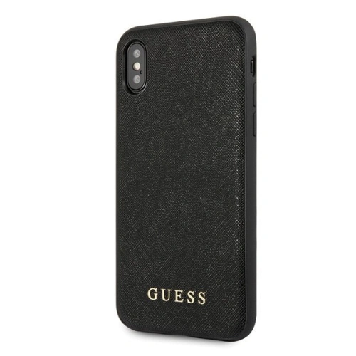Kup Guess Apple Tasche GUHCI65SLSABK iPhone XS Max schwarz/schwarz Hartschale Saffiano Silikon - GUE414BLK - {ean13} - Sklep Home Screen