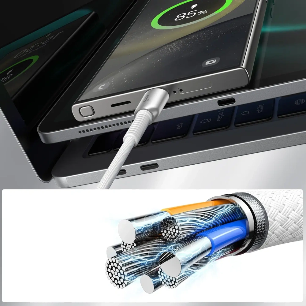 Kabel Joyroom S-A51 Cutting-Edge Series 3A USB-A / USB-C 1.2m szary