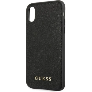 Kup Etui Guess GUHCI65SLSABK Apple iPhone XS Max czarny/black hard case Saffiano Silicone - GUE414BLK - {ean13} - Sklep Home Screen