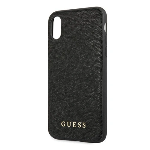 Kup Guess Apple Tasche GUHCI65SLSABK iPhone XS Max schwarz/schwarz Hartschale Saffiano Silikon - GUE414BLK - {ean13} - Sklep Home Screen