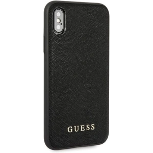 Kup Etui Guess GUHCI65SLSABK Apple iPhone XS Max czarny/black hard case Saffiano Silicone - GUE414BLK - {ean13} - Sklep Home Screen