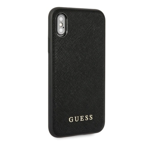 Kup Guess Apple Tasche GUHCI65SLSABK iPhone XS Max schwarz/schwarz Hartschale Saffiano Silikon - GUE414BLK - {ean13} - Sklep Home Screen