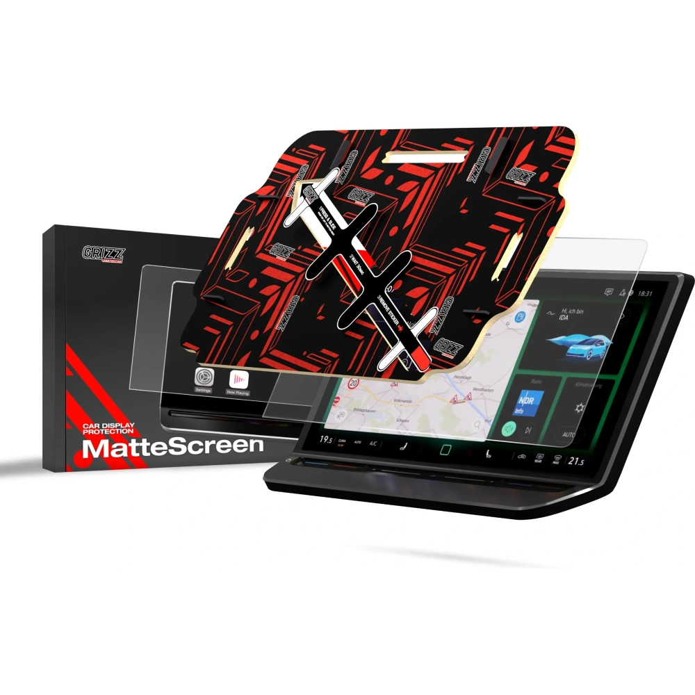 Folia matowa GrizzGlass CarDisplay Easy do Volkswagen VW Passat B9 12,9" 2024