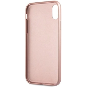 Guess GUHCI65SLSAPI iPhone Xs Max pink hard case Saffiano Silicone