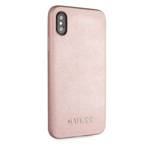 Kup Guess Apple Tasche GUHCI65SLSAPI iPhone XS Max rosa/rosa Hartschalenetui Saffiano Silikon - GUE415PNK - {ean13} - Sklep Home Screen