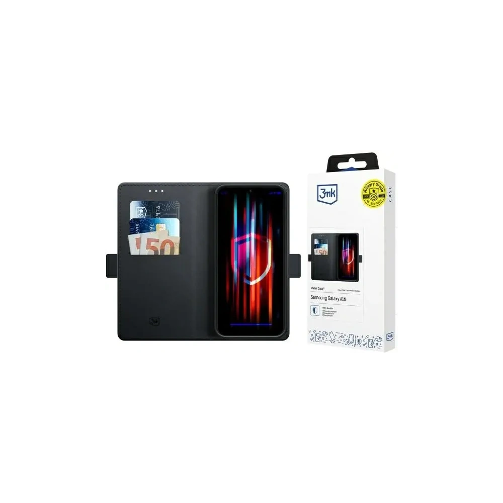 Etui z klapką 3MK Wallet Case Samsung Galaxy A16 czarny/black