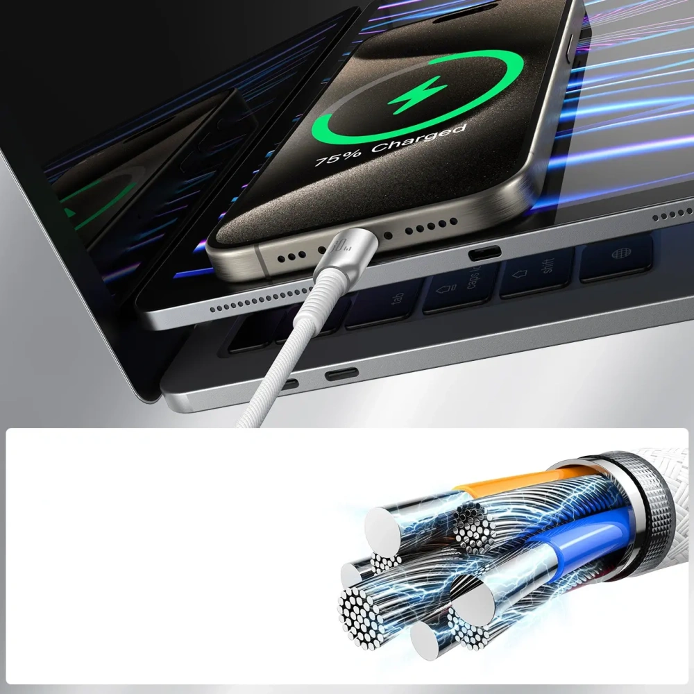 Kabel Joyroom S-A51 Cutting-Edge Series 60W USB-C / USB-C 1.2m szary