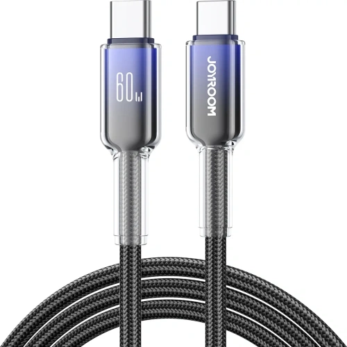 Kup Kabel Joyroom S-A42 Crystal-Clear Series 60W USB-C / USB-C 1.2m černý - JYR1127 - {ean13} - Sklep Home Screen