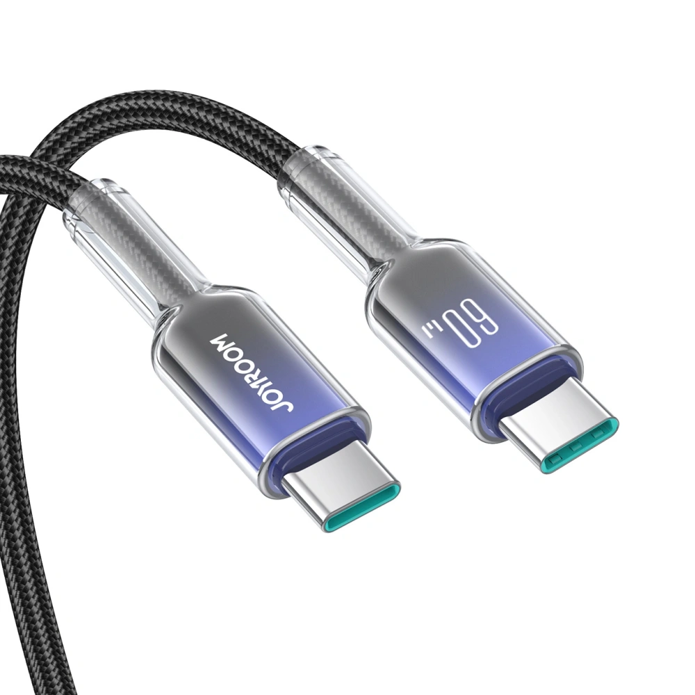 Kabel Joyroom S-A42 Crystal-Clear Series 60W USB-C / USB-C 1.2m czarny