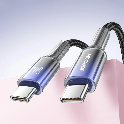Kup Joyroom S-A42 Crystal-Clear Serie 60W USB-C / USB-C Kabel 1,2m schwarz - JYR1127 - {ean13} - Sklep Home Screen