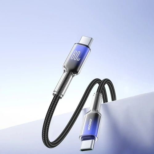 Kup Kabel Joyroom S-A42 Crystal-Clear Series 60W USB-C / USB-C 1.2m černý - JYR1127 - {ean13} - Sklep Home Screen