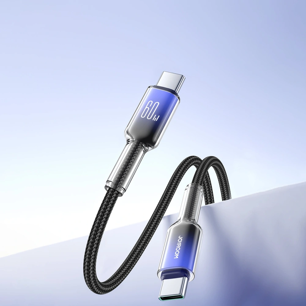 Kabel Joyroom S-A42 Crystal-Clear Series 60W USB-C / USB-C 1.2m czarny
