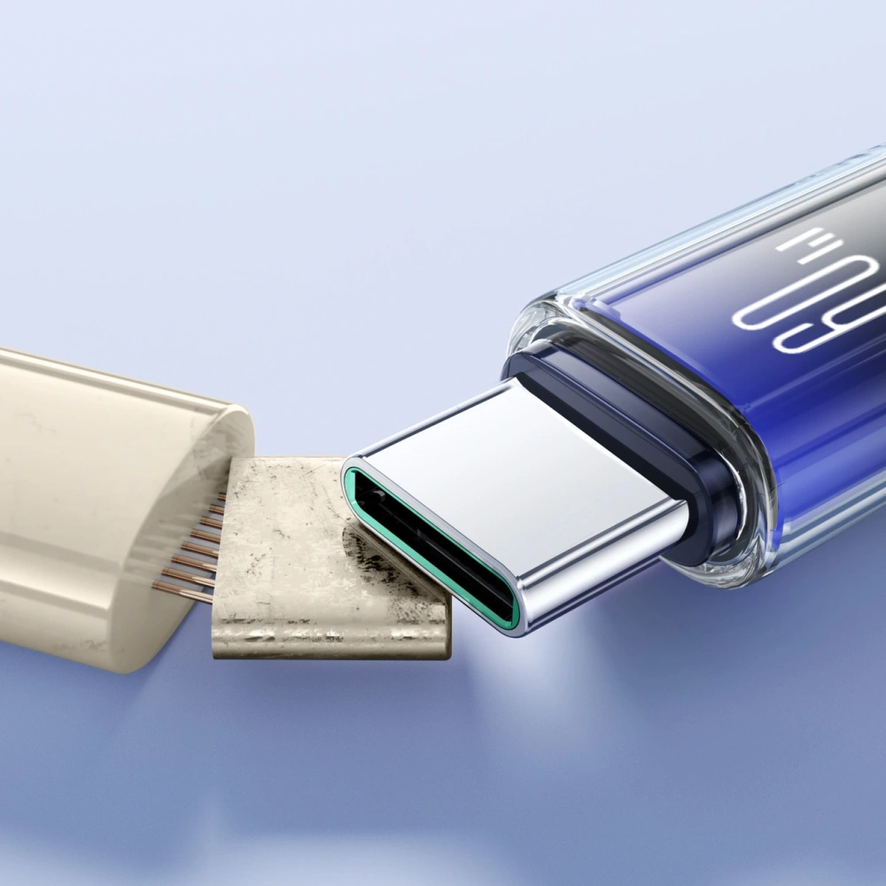 Kabel Joyroom S-A42 Crystal-Clear Series 60W USB-C / USB-C 1.2m czarny