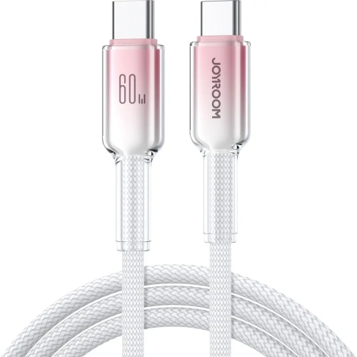 Kup Kabel Joyroom S-A42 Crystal-Clear Series 60W USB-C / USB-C 1.2m bílý - JYR1128 - {ean13} - Sklep Home Screen
