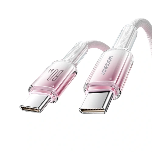 Kup Kabel Joyroom S-A42 Crystal-Clear Series 60W USB-C / USB-C 1.2m bílý - JYR1128 - {ean13} - Sklep Home Screen