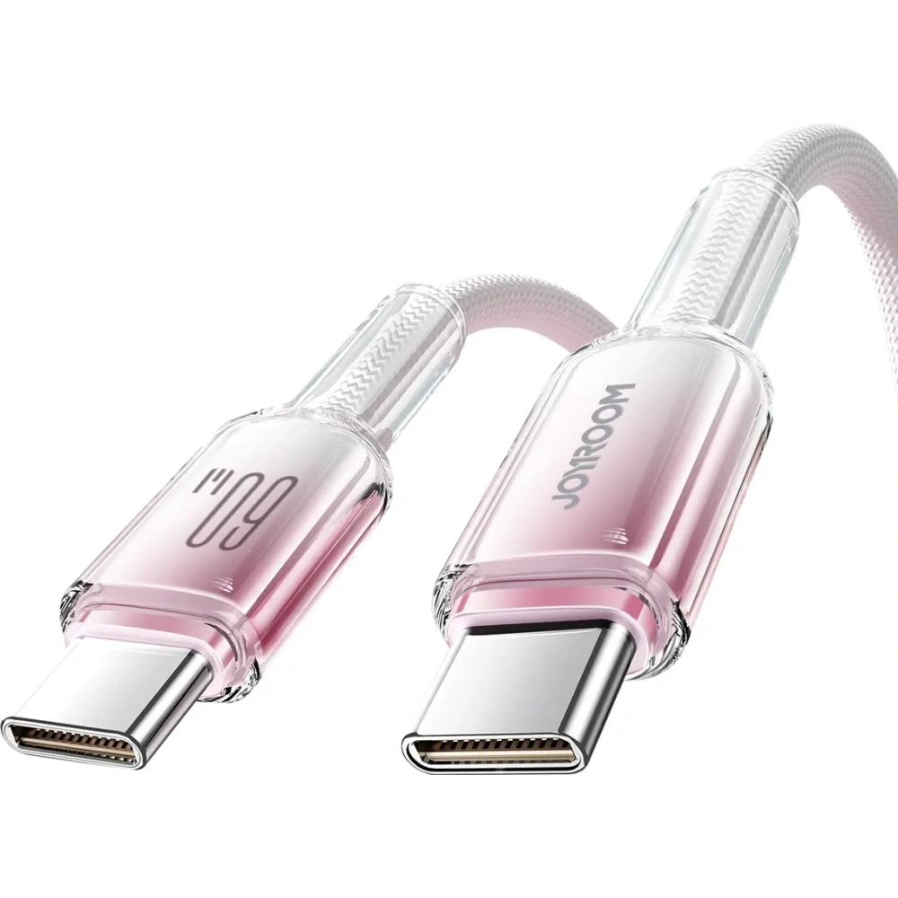 Kabel Joyroom S-A42 Crystal-Clear Series 60W USB-C / USB-C 1.2m biały