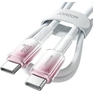 Kup Kabel Joyroom S-A42 Crystal-Clear Series 60W USB-C / USB-C 1.2m biały - JYR1128 - {ean13} - Sklep Home Screen