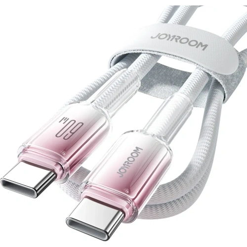 Kup Kabel Joyroom S-A42 Crystal-Clear Series 60W USB-C / USB-C 1.2m bílý - JYR1128 - {ean13} - Sklep Home Screen