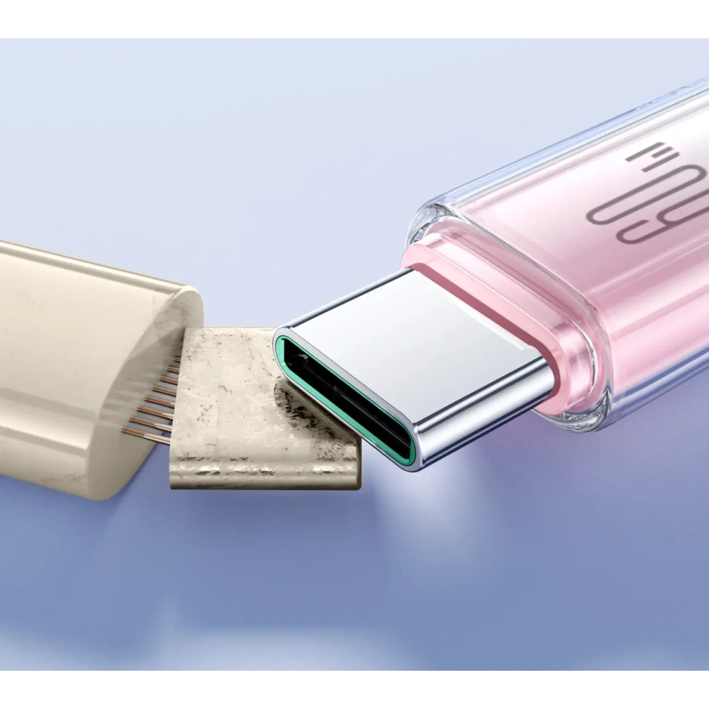 Kabel Joyroom S-A42 Crystal-Clear Series 60W USB-C / USB-C 1.2m biały