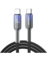 Joyroom S-A42 Seria Crystal-Clear cablu USB-C / Lightning de 30W 1.2m negru