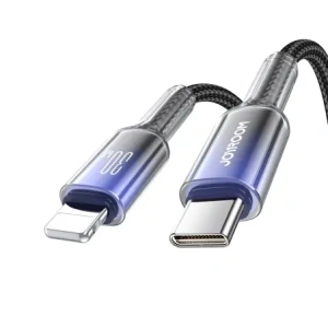 Kup Kabel Joyroom S-A42 Crystal-Clear Series 30W USB-C / Lightning 1.2m czarny - JYR1129 - {ean13} - Sklep Home Screen