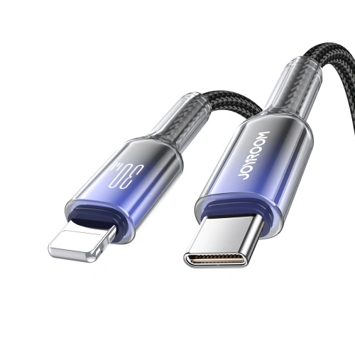 Kup Kabel Joyroom S-A42 Crystal-Clear Series 30W USB-C / Lightning 1.2m czarny - JYR1129 - {ean13} - Sklep Home Screen