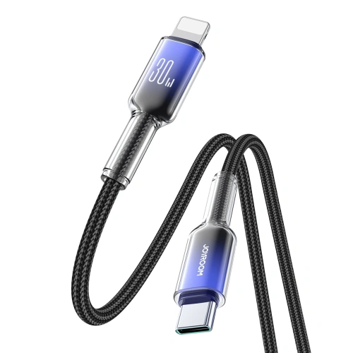 Kup Kabel Joyroom S-A42 Crystal-Clear Series 30W USB-C / Lightning 1.2m czarny - JYR1129 - {ean13} - Sklep Home Screen