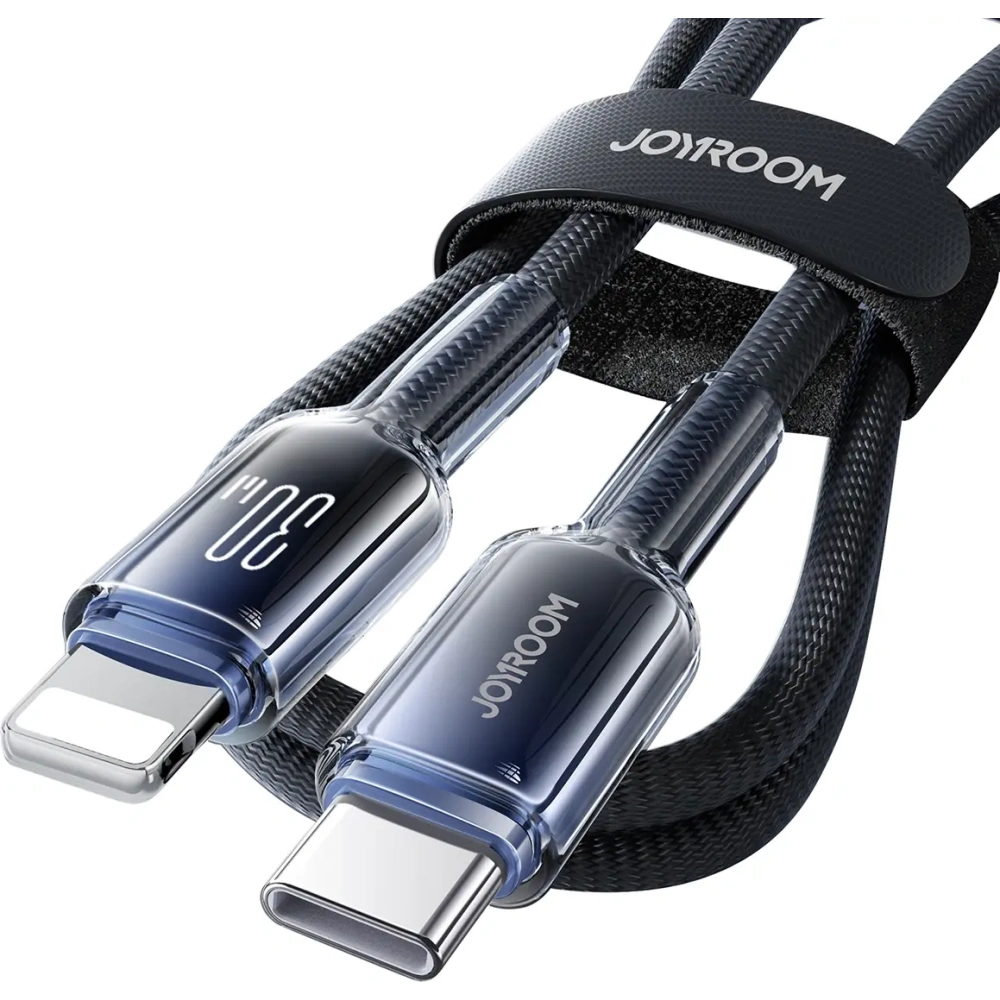 Kabel Joyroom S-A42 Crystal-Clear Series 30W USB-C / Lightning 1.2m czarny