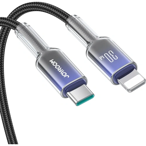 Kup Kabel Joyroom S-A42 Crystal-Clear Series 30W USB-C / Lightning 1.2m czarny - JYR1129 - {ean13} - Sklep Home Screen