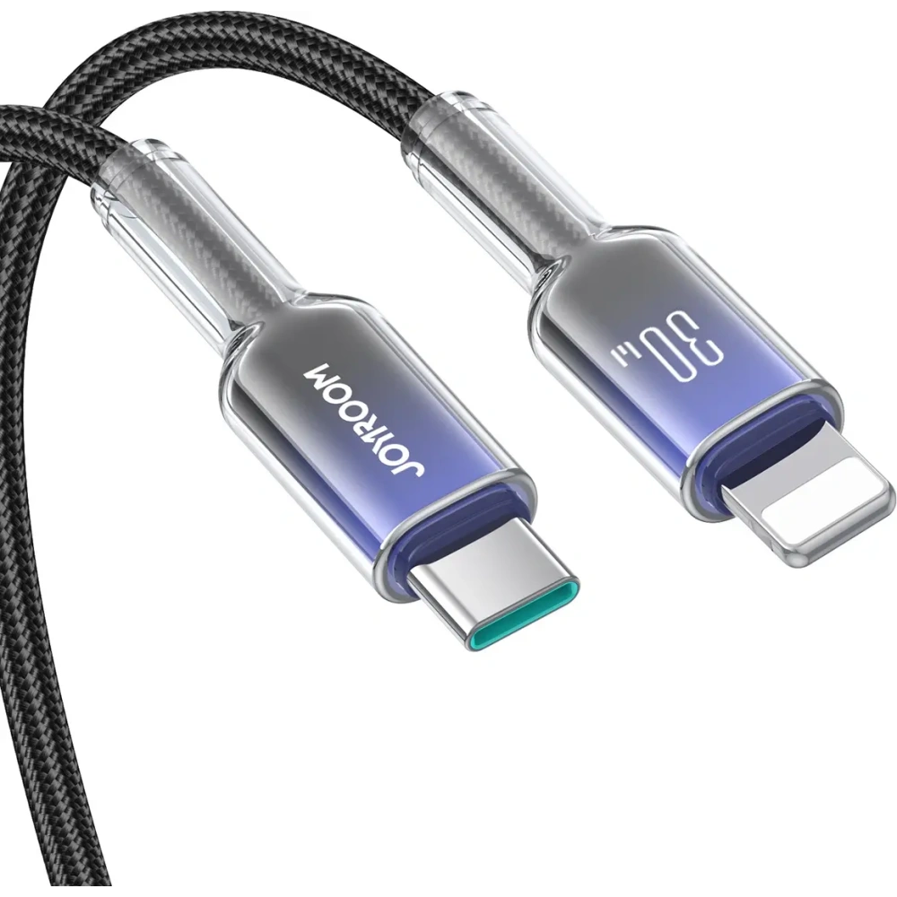 Kabel Joyroom S-A42 Crystal-Clear Series 30W USB-C / Lightning 1.2m czarny
