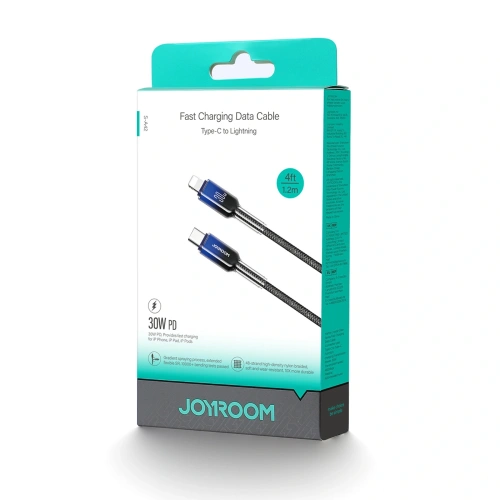 Kup Kabel Joyroom S-A42 Crystal-Clear Series 30W USB-C / Lightning 1.2m czarny - JYR1129 - {ean13} - Sklep Home Screen
