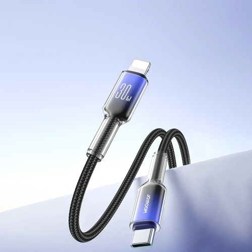 Kup Kabel Joyroom S-A42 Crystal-Clear Series 30W USB-C / Lightning 1.2m czarny - JYR1129 - {ean13} - Sklep Home Screen
