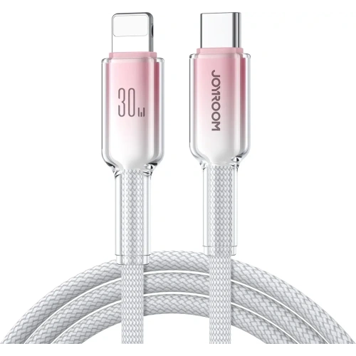 Kup Kabel Joyroom S-A42 Crystal-Clear Series 30W USB-C / Lightning 1.2m biały - JYR1130 - {ean13} - Sklep Home Screen