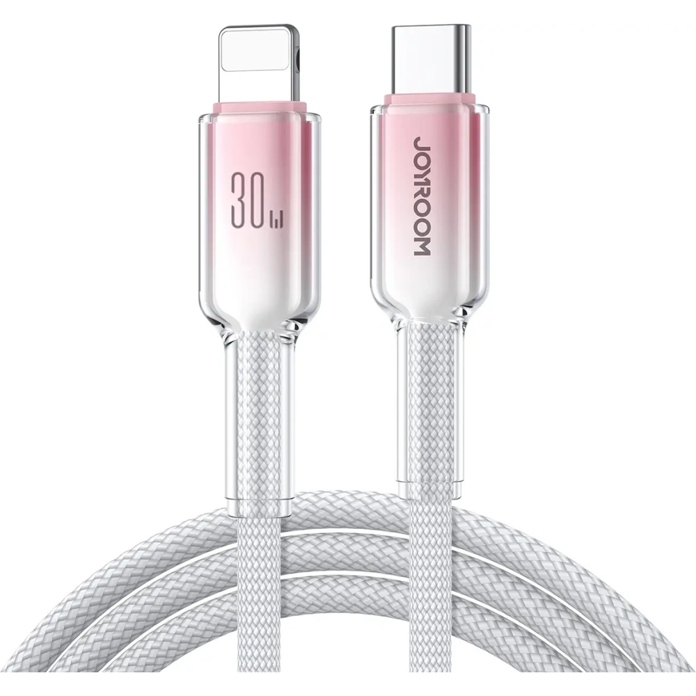 Kabel Joyroom S-A42 Crystal-Clear Series 30W USB-C / Lightning 1.2m biały